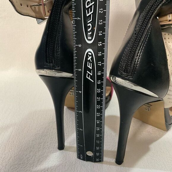 Juicy Couture Sex in the City Heels pink, nude & black Womens size 8 Sandals - Picture 4 of 11